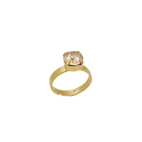 POKA PEARL SET |טבעת בציפוי זהב וקריסטלים