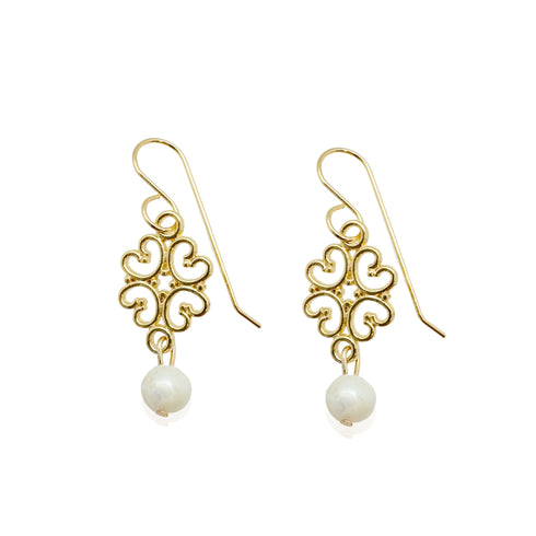 LACE EARRINGS|  עגילים  בציפוי זהב