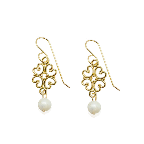 LACE EARRINGS|  עגילים  בציפוי זהב