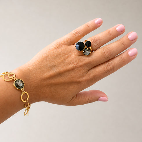 LOLA BLACK SET | סט של שלוש טבעות