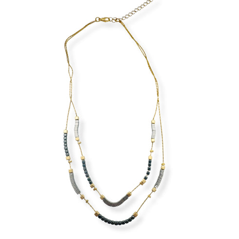 MERLOT DOUBLE NECKLACE | שרשרת בציפוי זהב