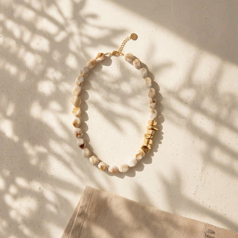 MARGOZ  NECKLACE CAMEL | שרשרת בציפוי זהב