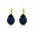 LIV DARK BLUE EARRINGS |עגילים בציפוי זהב וקריסטלים