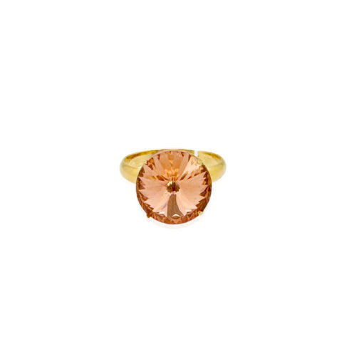 LOLA PINK RING| טבעת  בציפוי זהב