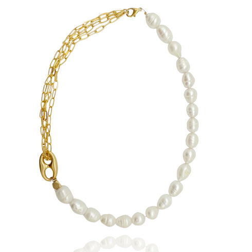 BEAN NECKLACE|שרשרת בציפוי  זהב