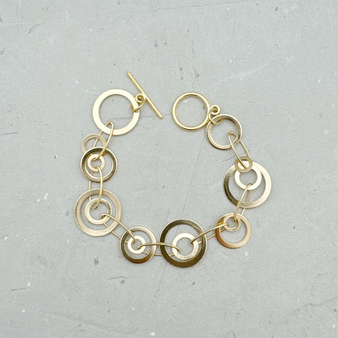 VIDA BRACLET GOLD| צמיד חישוקים בציפוי זהב
