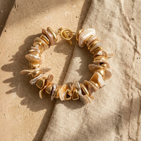BRACELET MONT PEARLS| צמיד שבבי פנינה פראית