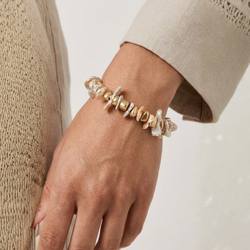 BRACELET MONT PEARLS| צמיד שבבי פנינה פראית