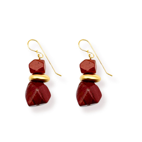 SAMANTHA BORDO EARRINGS | עגילים בציפוי זהב