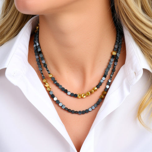 ZETA LONG |שרשרת בציפוי זהב