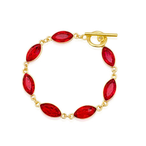 ABBY RED BRACELET | צמיד בציפוי זהב
