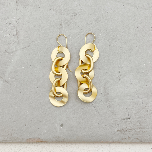 COIN EARRINGS|עגילים ארוכים בציפוי זהב