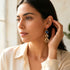 VIDA SHINY BLUE EARRINGS | עגילים בציפוי זהב