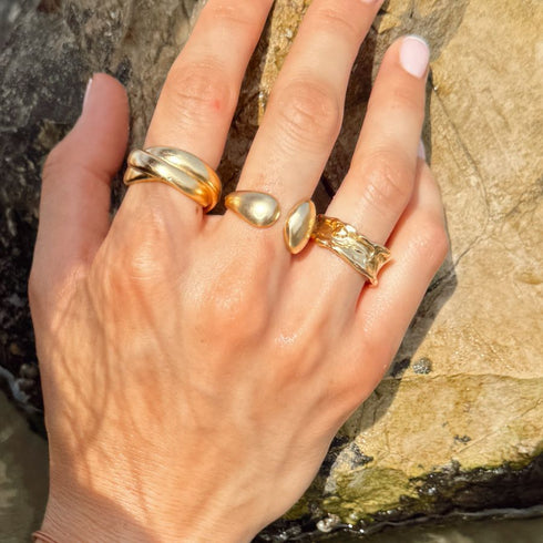 RUBBY RING |טבעת בציפוי זהב
