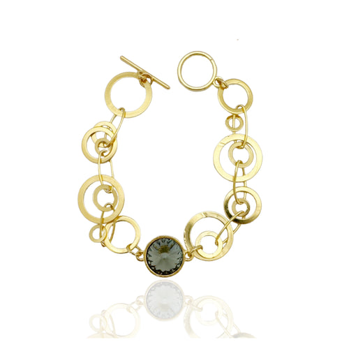 VIDA CRYSTAL BRACLET| צמיד בציפוי זהב