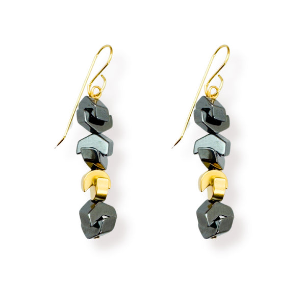 TICA EARRINGS BLACK| עגילים