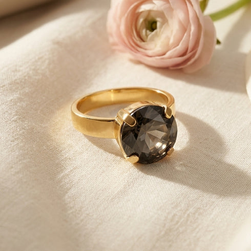 ROSIN GREY RING| טבעת  בציפוי זהב
