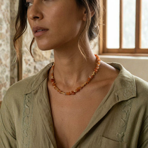 CHOKER PURE ORANGE |שרשרת קולר בציפוי זהב