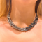 LILA SILVER BLACK | שרשרת קצרה