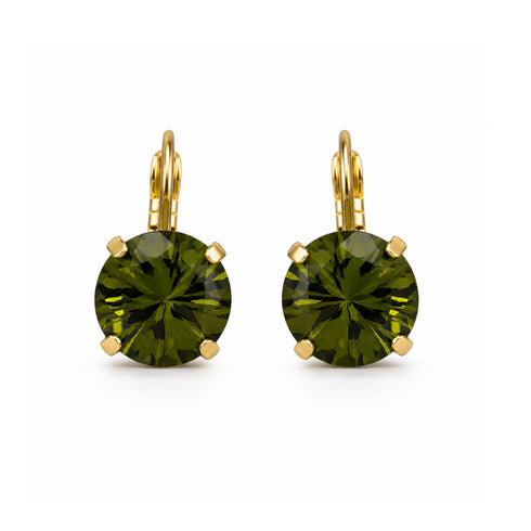 ELSSA  DARK GREEN| עגילים