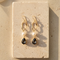 MOON PEARL CRYSTAL EARRINGS| עגילים פנינים טבעיות