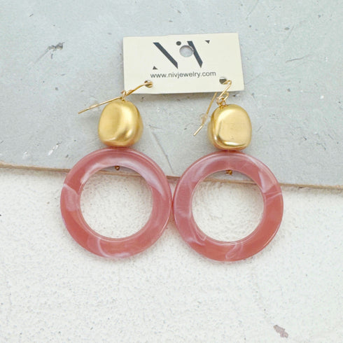 LUCCI PINK#43-עגילים
