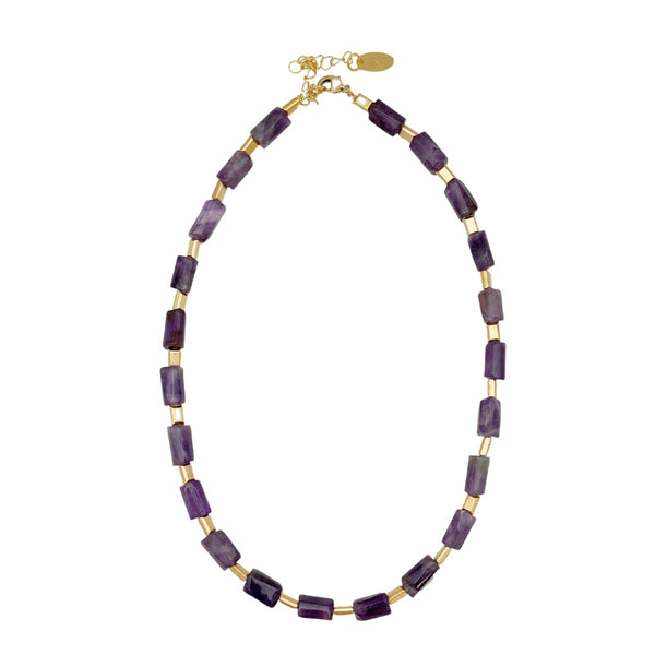 CHOKER LU PURPLE |שרשרת קולר בציפוי זהב