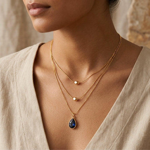 ALIS BLUE |שרשרת בציפוי זהב