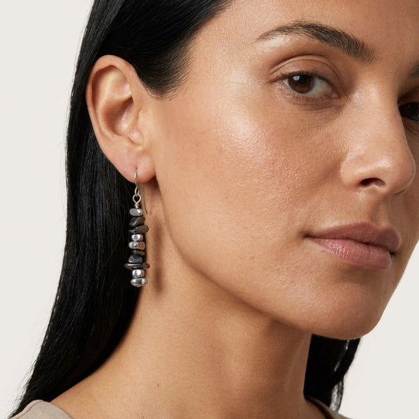 BOSSO NER0  EARRING  | עגילים ארוכים בציפוי כסף