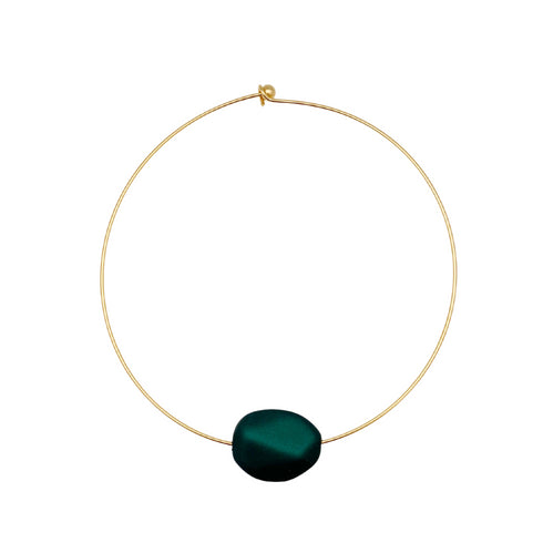 SET Studiosample718 GREEN| שרשרת ועגילים