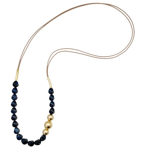 DIAN BLUE| שרשרת ארוכה בציפוי זהב