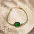 CUBIC G GREEN BRACELET |  צמיד בציפוי זהב