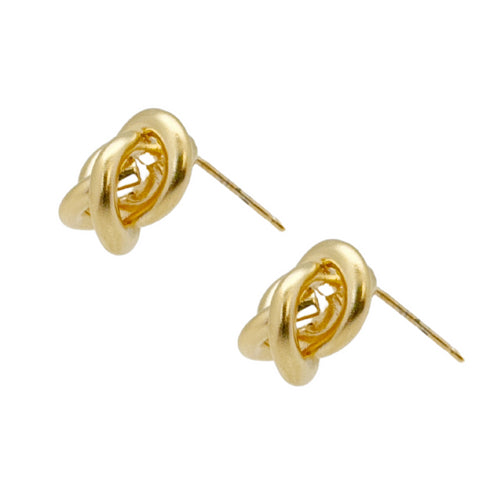 TIE| עגילים צמודים בציפוי זהב