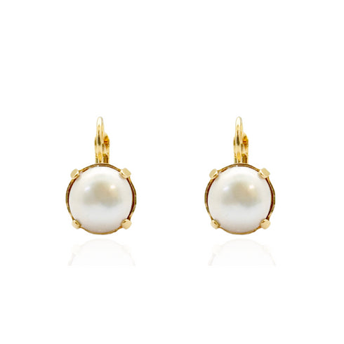ELSSA PEARL EARRINGS| עגילים בציפוי זהב וקריסטלים