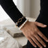 MOON PEARL CRYSTAL BRACELET SET|  צמיד  פנינים טבעיות סט