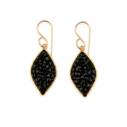 TRUFFELS BLACK|עגילים עם קריסטלים