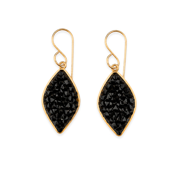 TRUFFELS BLACK|עגילים עם קריסטלים