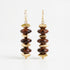 עגילי אבן אובסידיאן וזהב ארוכים | LINA EARRINGS