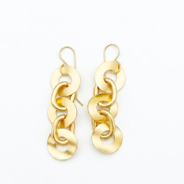 COIN EARRINGS|עגילים ארוכים בציפוי זהב