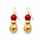 MANI RED EARRINGS| עגילים בציפוי זהב