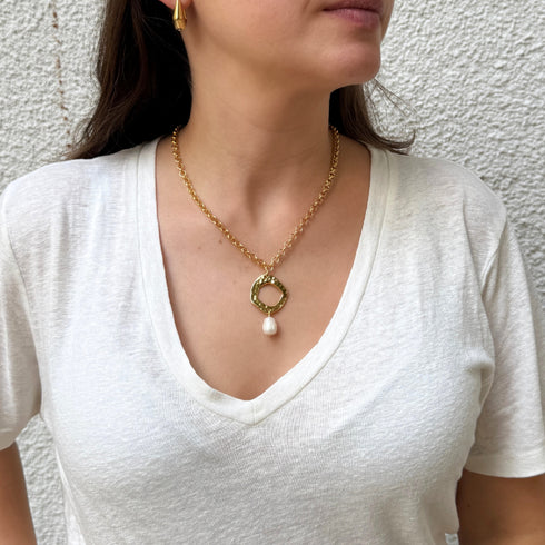 ROM NECKLACE | שרשרת בציפוי זהב