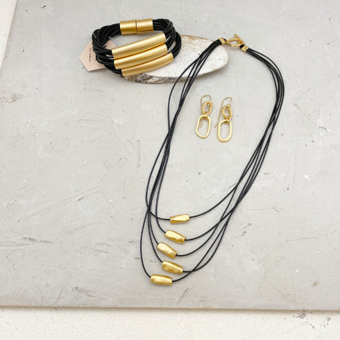 STUDIO SAMPLE#847| צמיד ועגילים ושרשרת