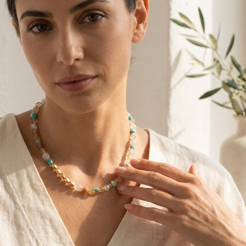 CHOKER MARIN |שרשרת אבנים טבעיות קצרה