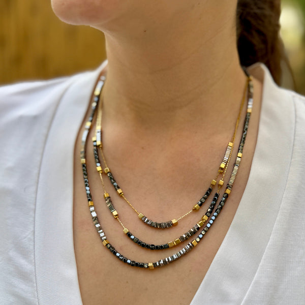 MERLOT TRIPEL NECKLACE | סט שרשראות