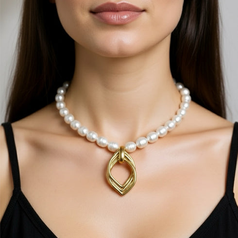 LOTUS| שרשרת פנינים קצרה