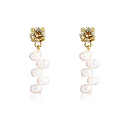 AUSTRAL CRYSTAL EARRINGS| עגילים צמודים ארוכים