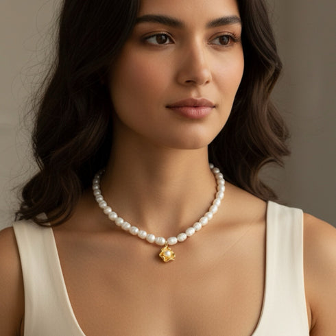 DOXI NECKLACE|שרשרת פנינים