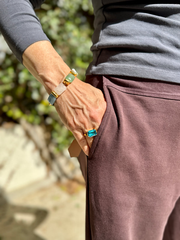 RONCHA TERQ|טבעת בציפוי זהב וקריסטלים