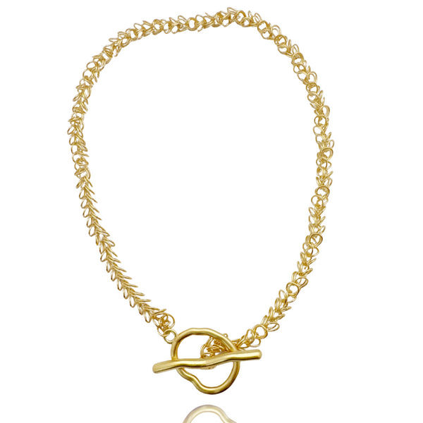 ANAIS| שרשרת קצרה מצופה זהב