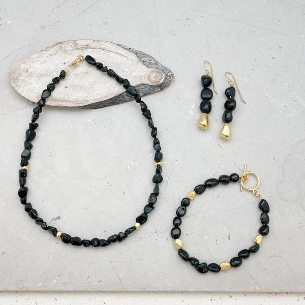 BLACK STONE SET| סט תכשיטים במחיר מיוחד